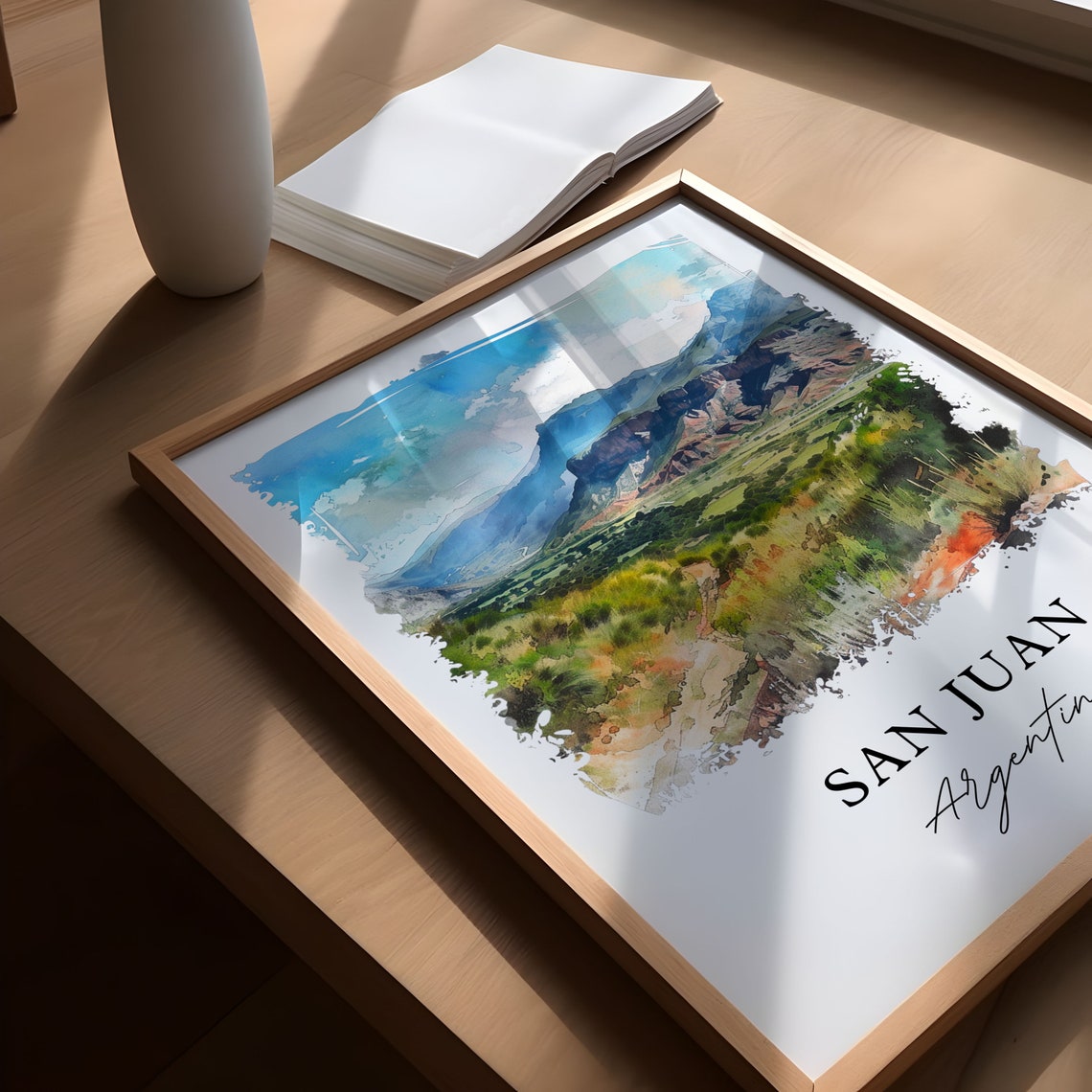 San Juan Argentina Art Print Watercolor Gift Travel Poster Housewarming - Image 6