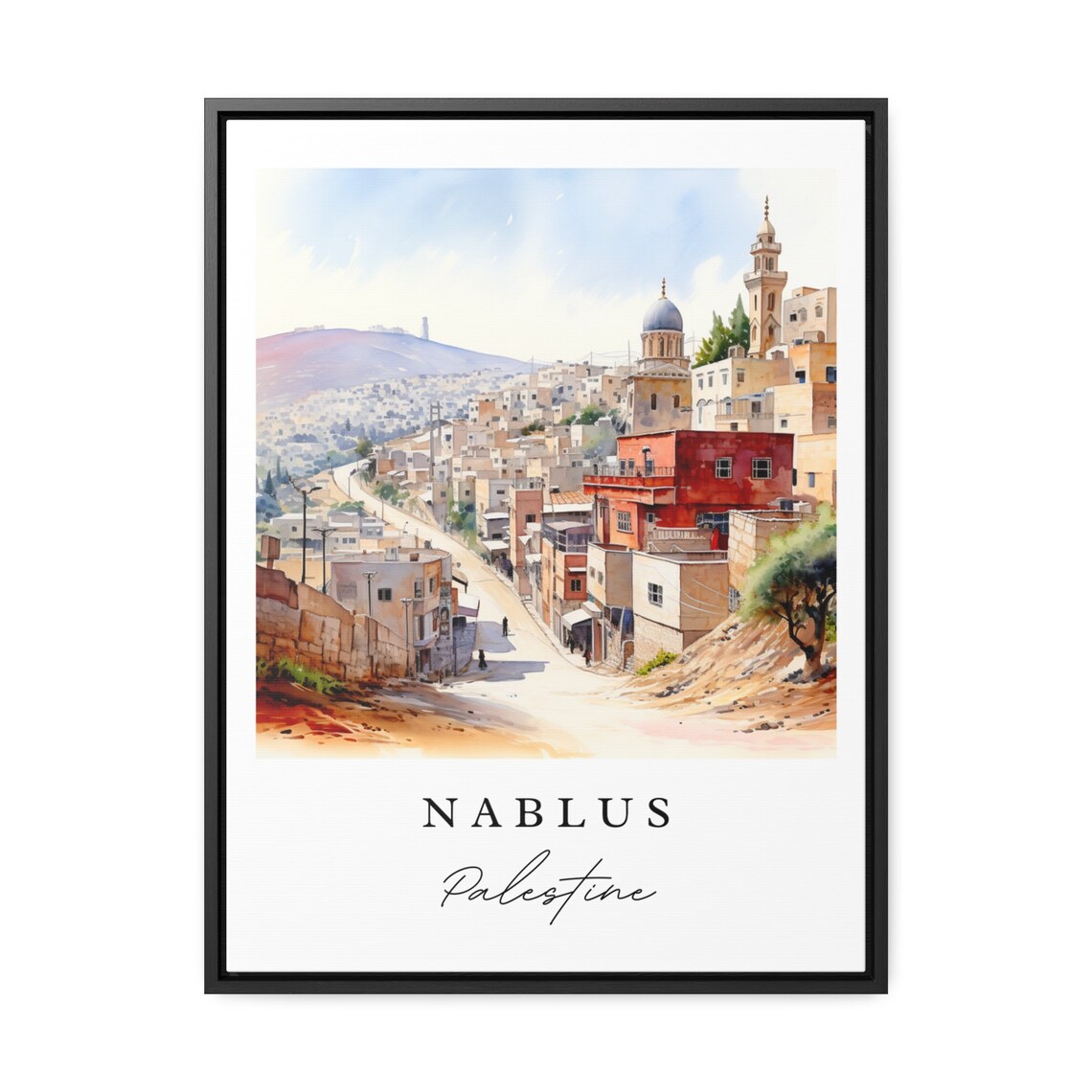 Nablus Palestine Wall Art Print, Custom Text - Image 3