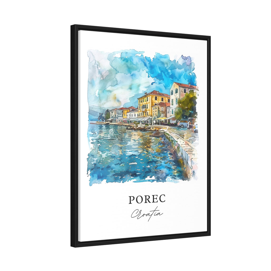 Porec Croatia Watercolor Travel Poster, Istria - Image 2
