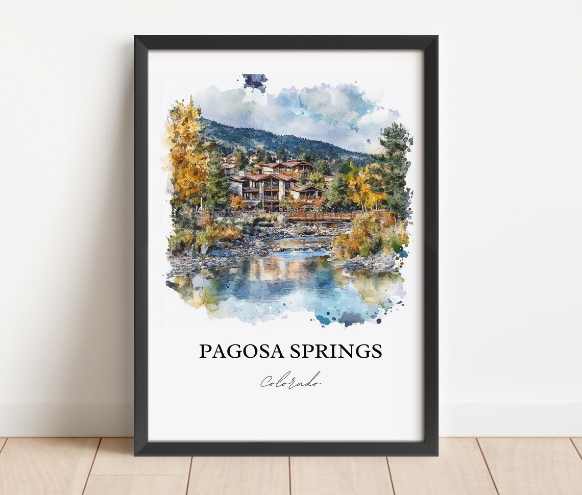 Pagosa Springs, Colorado Travel Poster, San Juan Mountains - Image 4