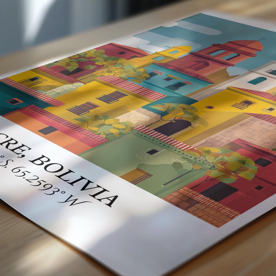 Sucre Bolivia Art Retro Travel Home Decor Gift Prints Housewarming - Image 7
