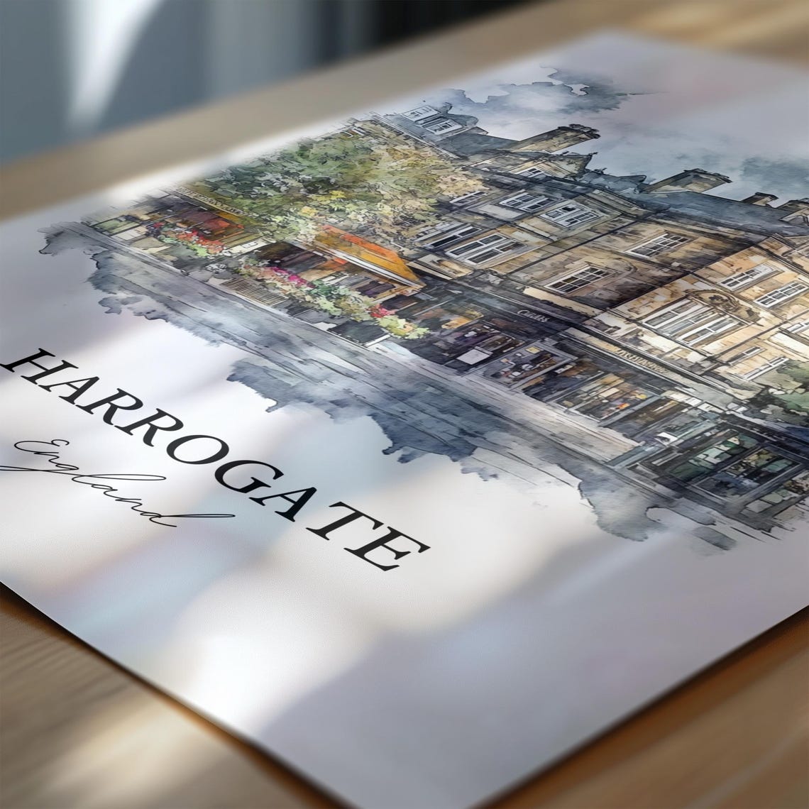 Harrogate Watercolor Travel Poster, North Yorkshire England - Image 6