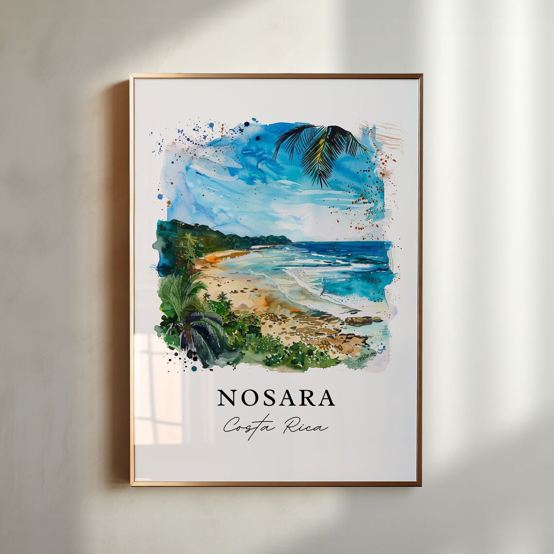 Nosara Costa Rica Wall Art Nosara Print Nosara Watercolor Art Nicoya Peninsula Gift Travel Print Travel Poster Housewarming Gift