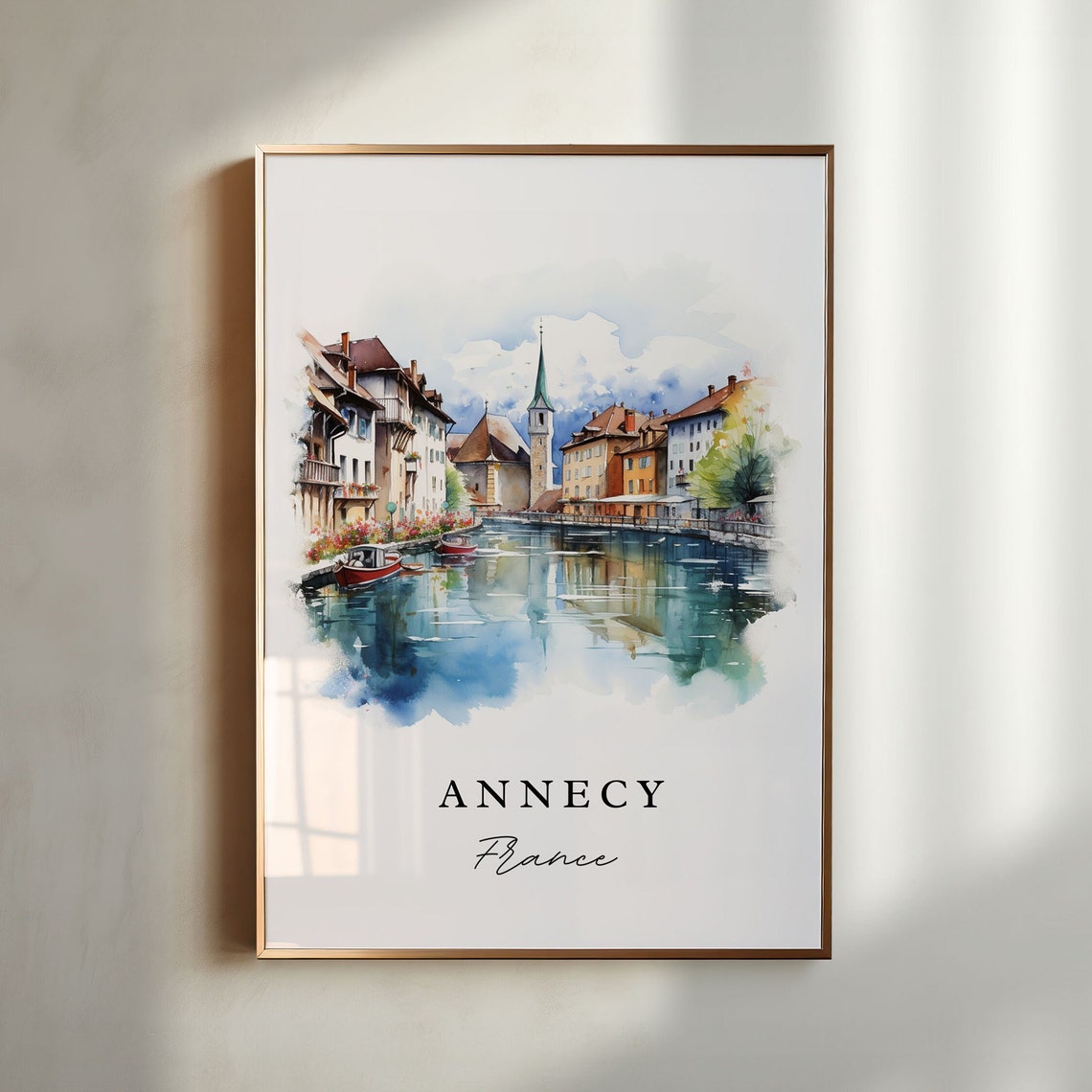Annecy France Travel Poster, Thiou River Artwork - Image 4