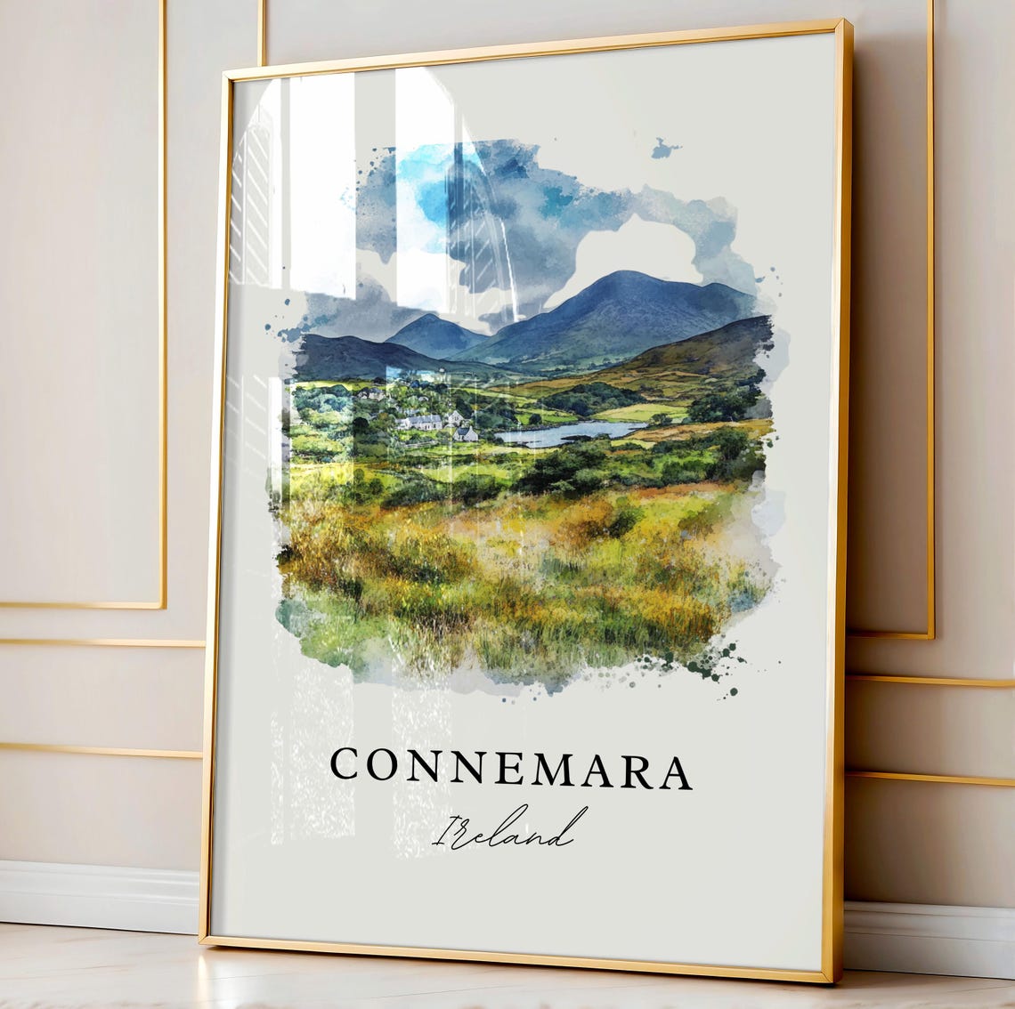 Connemara Ireland Watercolor Travel Poster, Western Gift - Image 4