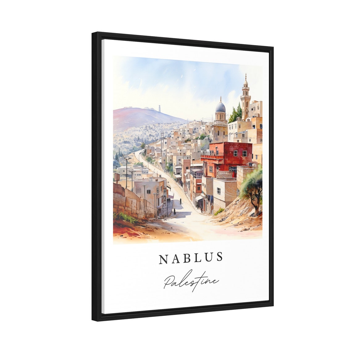 Nablus Palestine Wall Art Print, Custom Text - Image 2