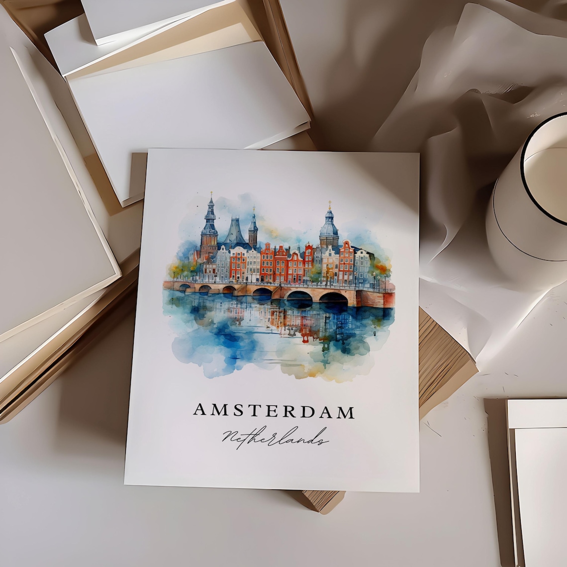 Amsterdam Custom Text Travel Poster, The Netherlands - Image 3