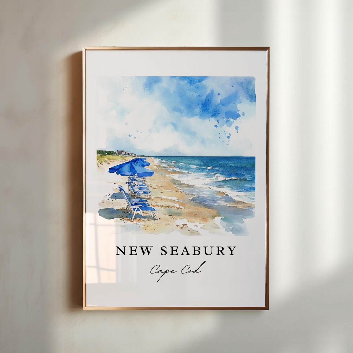 New Seabury Watercolor Travel Poster, Cape Cod