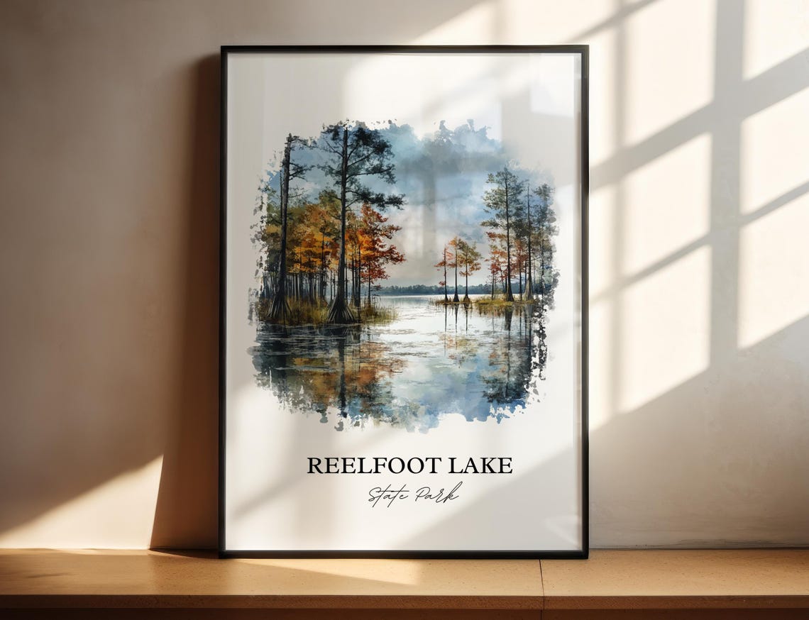 Reelfoot Lake State Park Tennessee Ancient Cypress Lake Art Poster