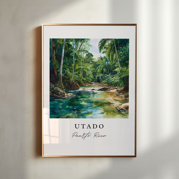 Utado Wall Art Puerto Rico Print Wedding Gift Pr Birthday Present Custom Perfect