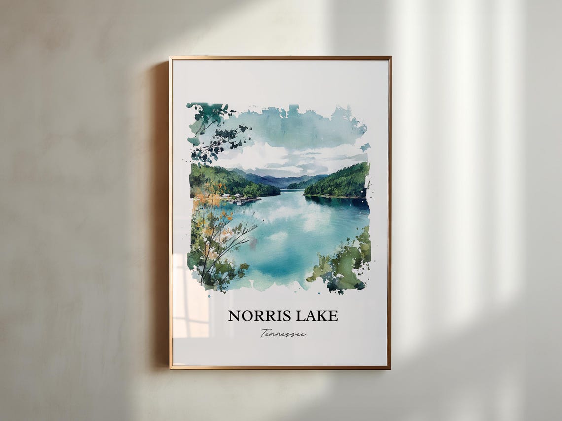 Norris Lake Tennessee Lush Green Hills Blue Water Valley Poster - Image 5
