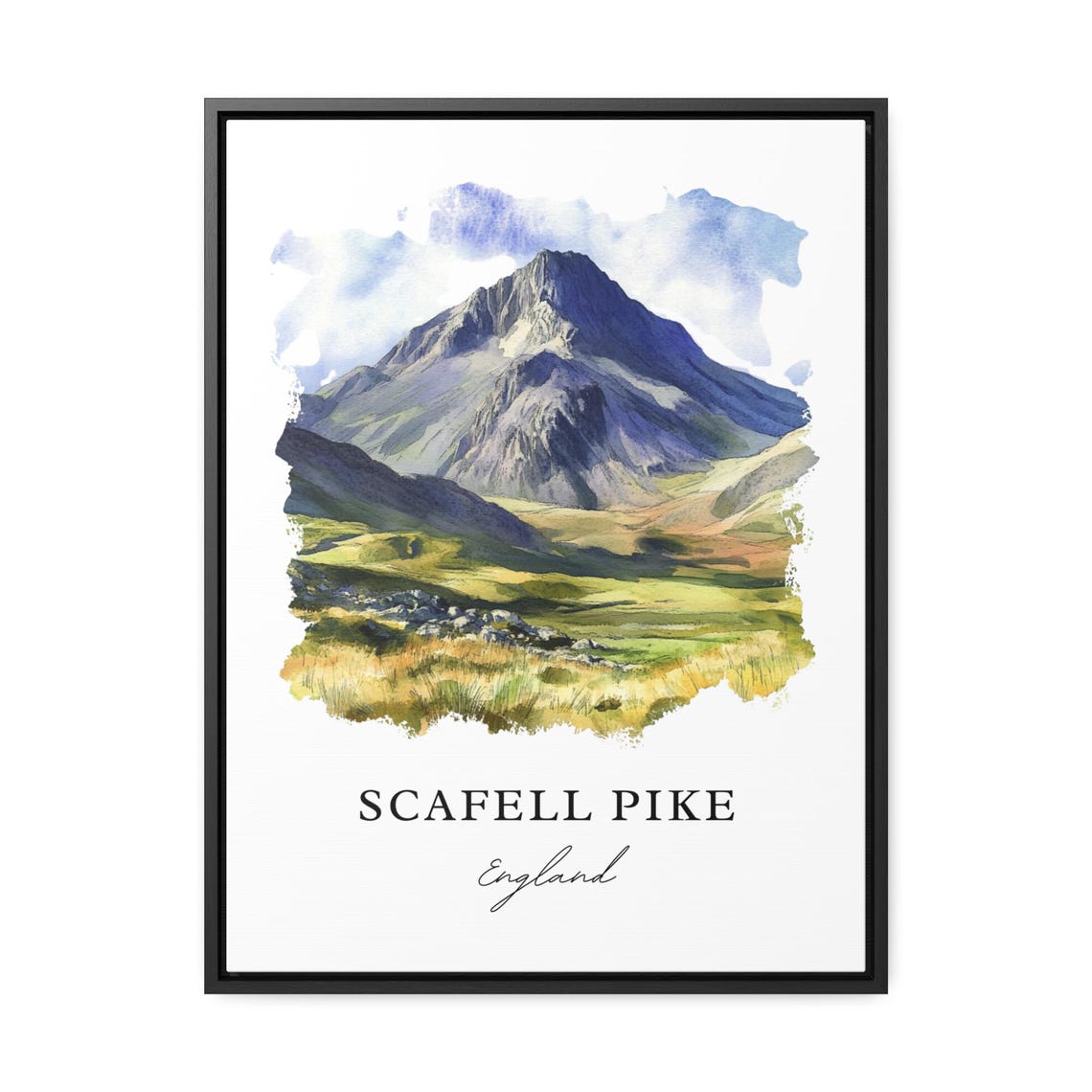 Scafell Pike England Lake District Peak Watercolor Travel Poster - Image 2