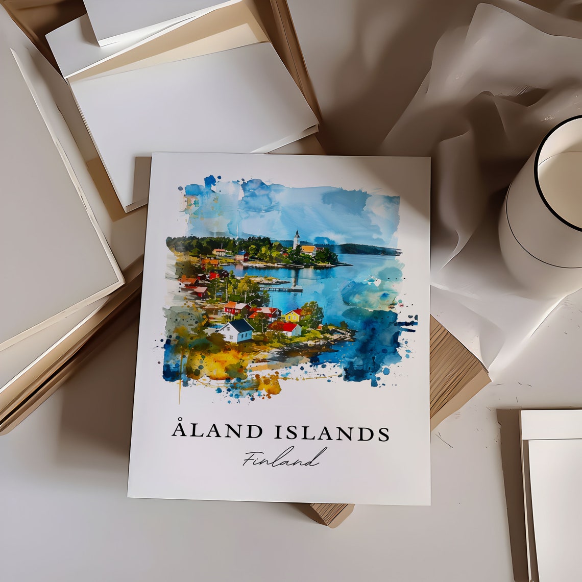 Aland Islands Travel Poster, Finland Wall Gift - Image 6