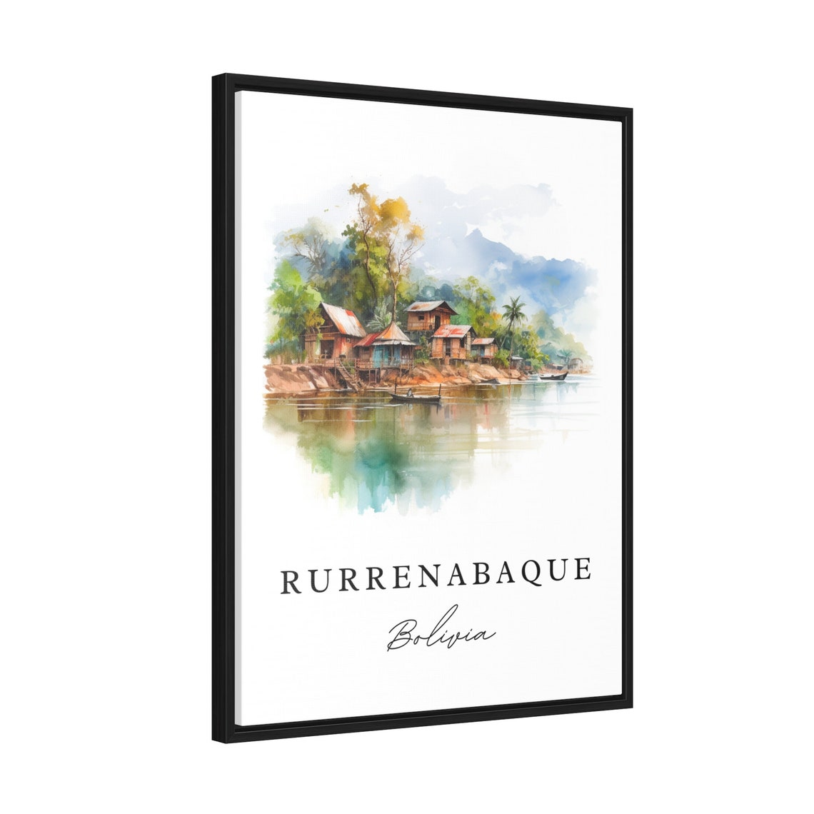 Rurrenabaque Wall Art Bolivia Poster Print Wedding Gift Birthday Present Custom Text Perfect - Image 2
