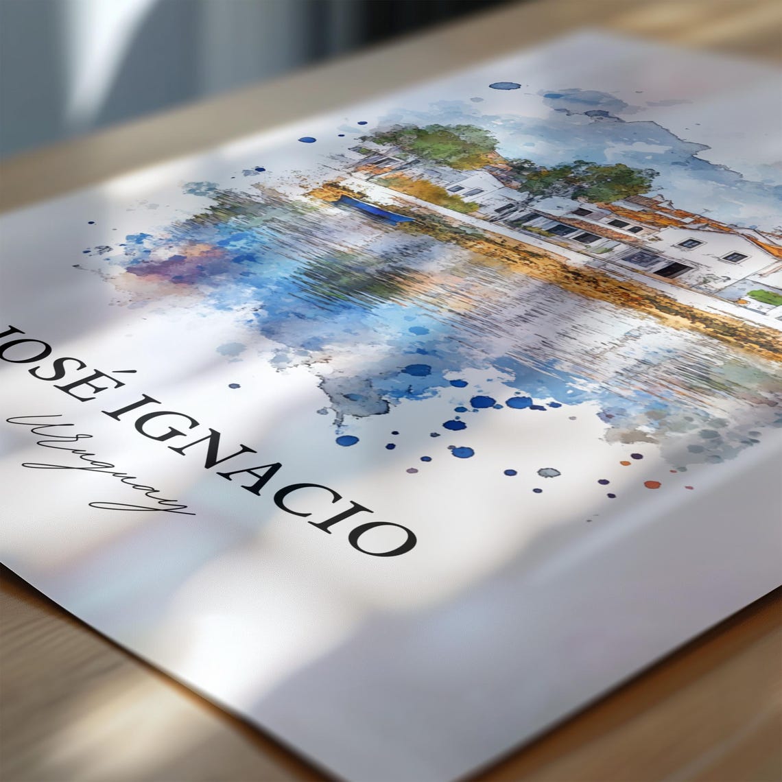 Jos Ignacio Wall Art Paraguay Print Watercolor Gift Travel Poster Housewarming - Image 7