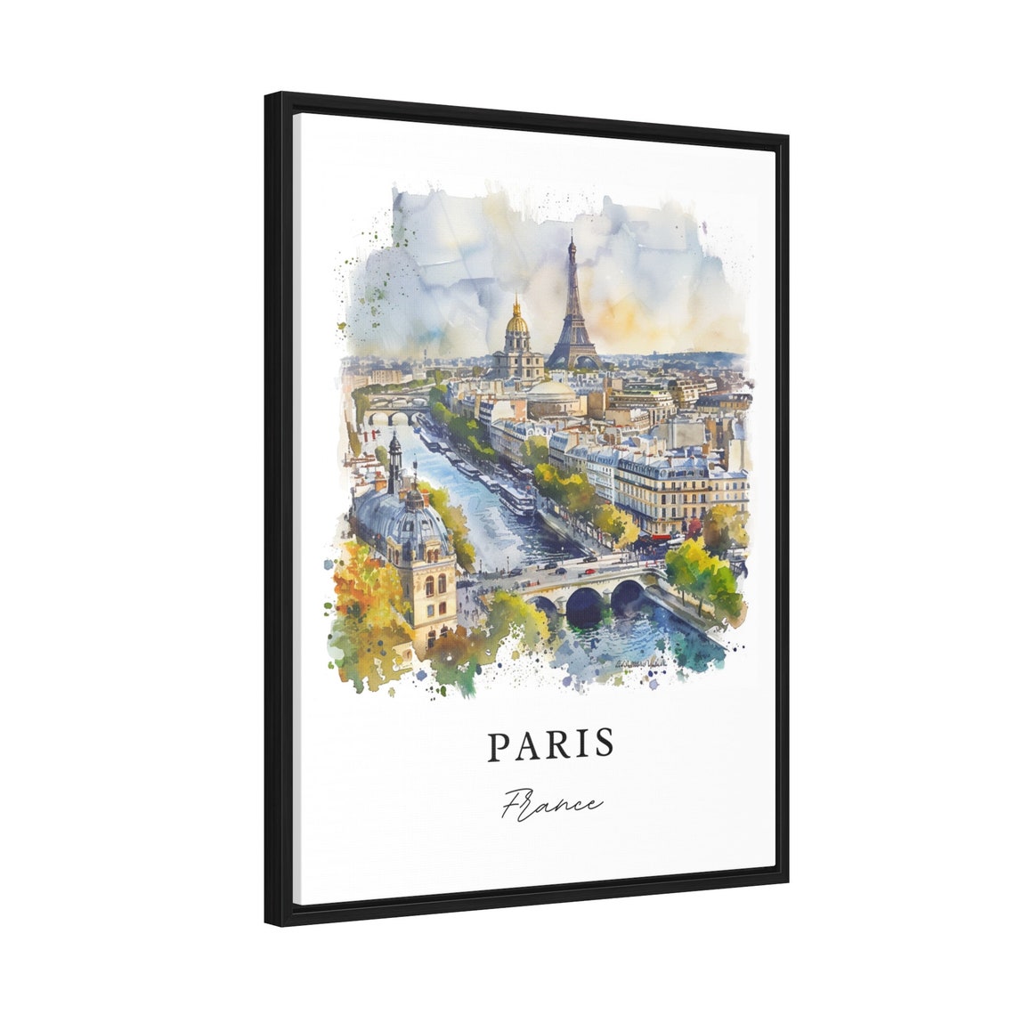 Paris Eiffel Tower Watercolor Travel Poster - Image 2