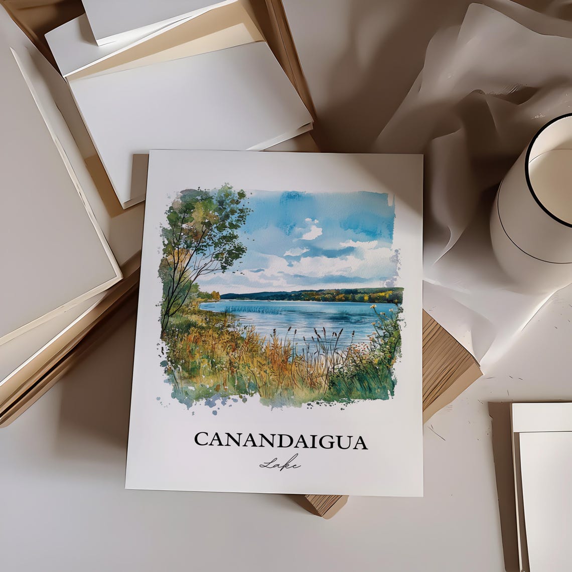 Canandaigua Lake New York Serene Marshy Shore Finger Lakes Poster - Image 3
