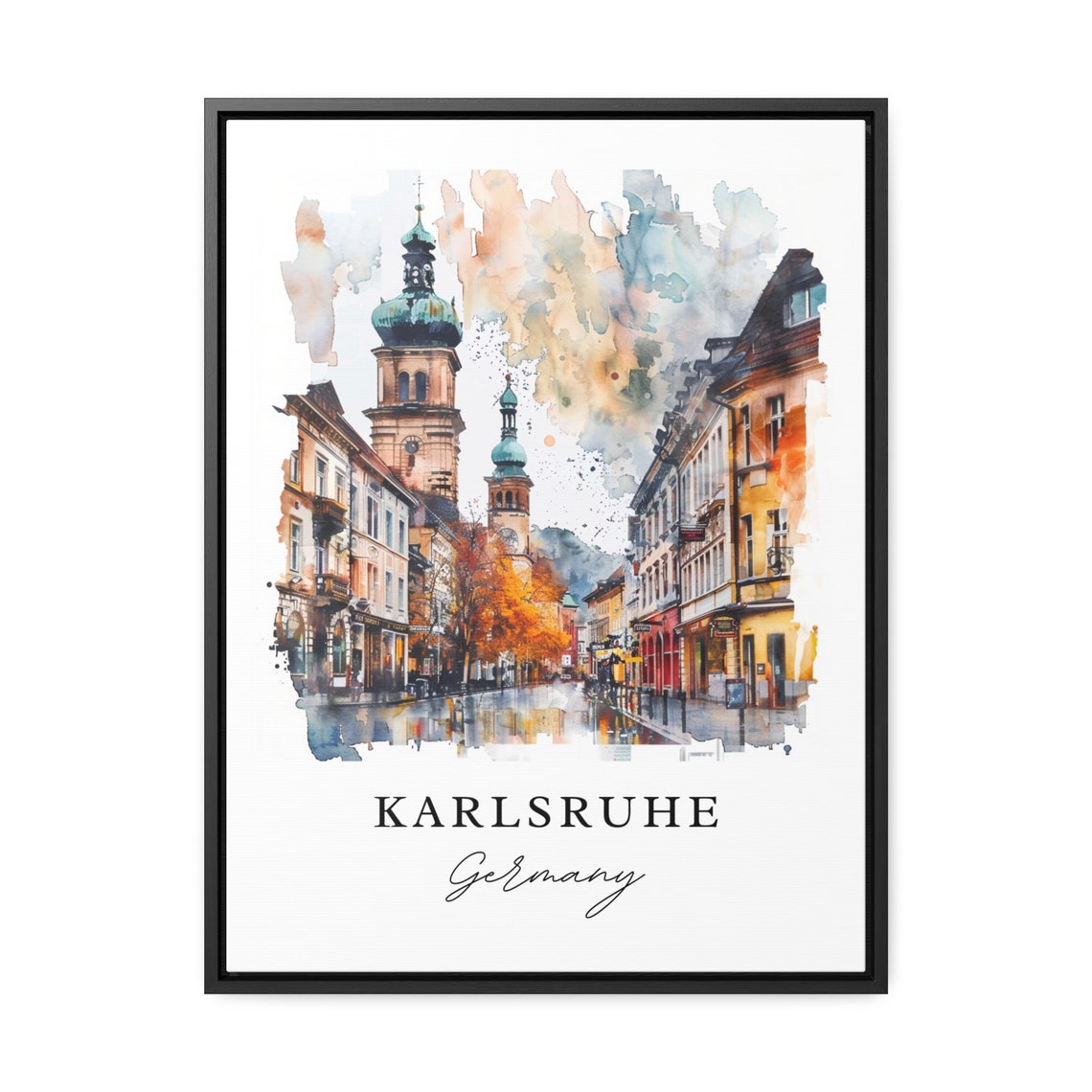 Karlsruhe Travel Poster, Germany Wall Art Print - Image 3