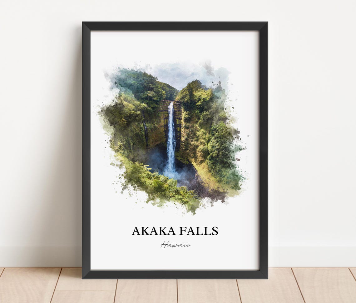 Akaka Falls Hawaii Big Island Tropical Rainforest Waterfall Poster - Image 2
