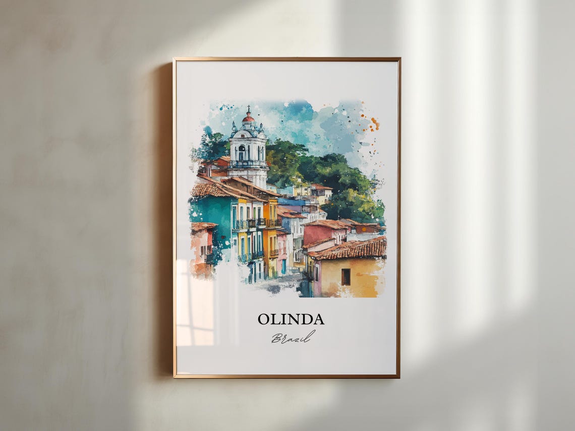 Olinda Brazil Wall Art Recife Print Watercolor Gift Travel Poster Housewarming - Image 5