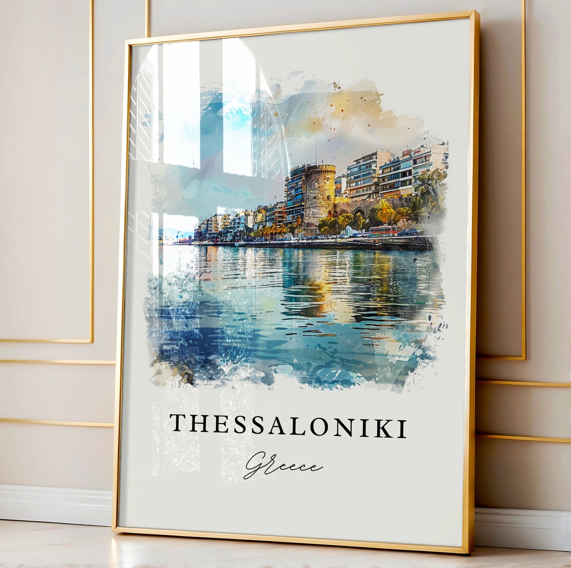 Thessaloniki Greece Travel Poster, Athens Housewarming - Image 3