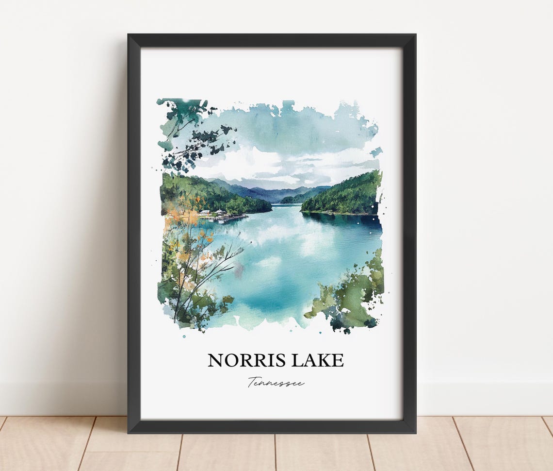 Norris Lake Tennessee Lush Green Hills Blue Water Valley Poster - Image 2