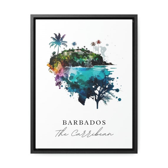 Barbados Traditional Travel Poster, Caribbean Art