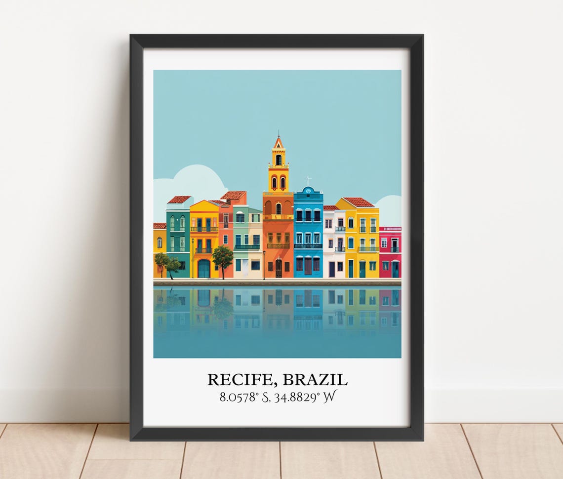 Recife Brazil Art Retro Travel Home Decor Gift Brazilian Prints Housewarming - Image 4