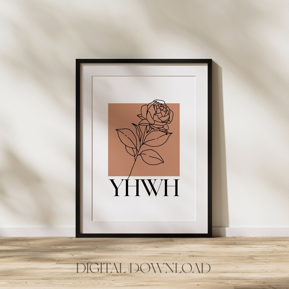 YHWH Christian Hebrew Names of God Art Print - Image 2