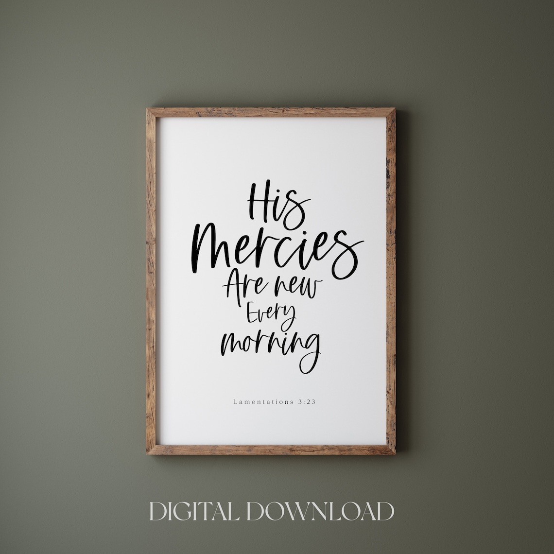 His Mercies Are New Every Morning Minimalist Poster