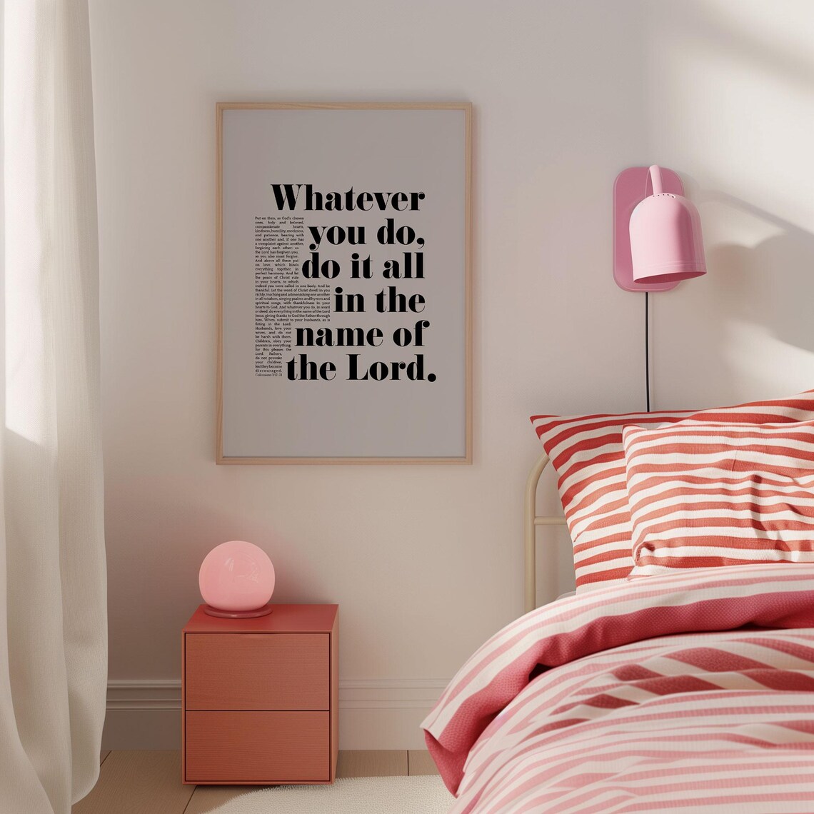 Colossians 3:12-21 Faith Verse Typography Art Print - Image 3
