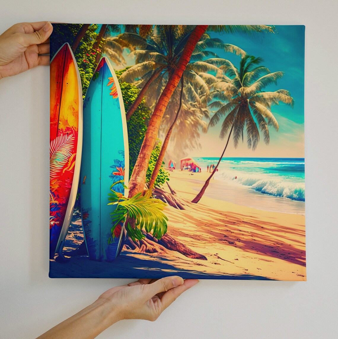 Surfers Paradise Tropical Beach Landscape Art Print - Image 5