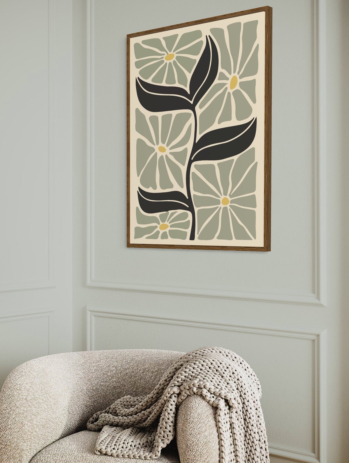 Botanic Sage Retro Travel Poster - Image 3