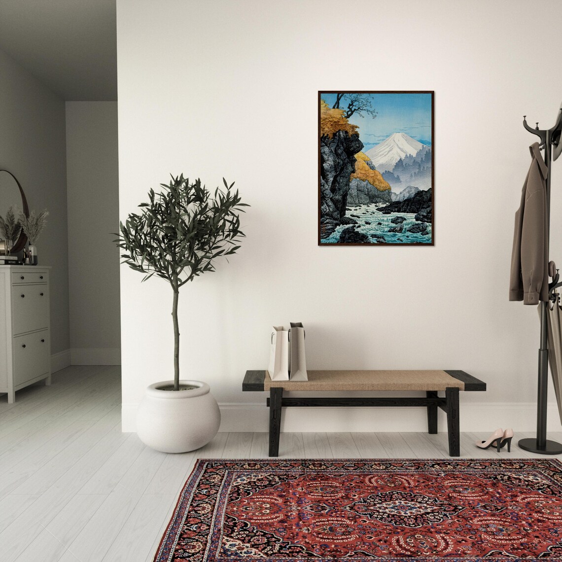 Japanese Ukiyo-E Art Print, Mount Fuji Landscape - Image 2