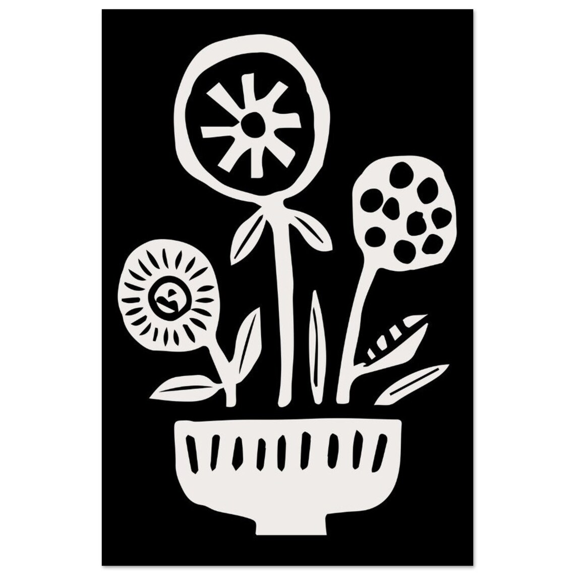 Abstract Botanical Poster, Vintage Minimal Decor - Image 3