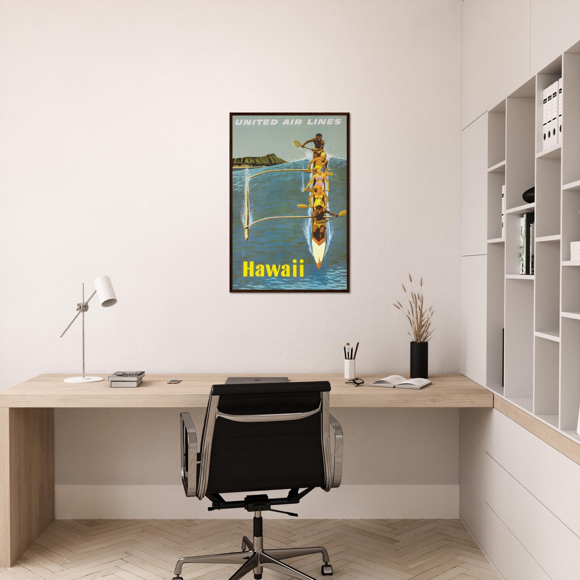 Hawaii Retro Travel Poster, Vintage Coastal Surf - Image 4