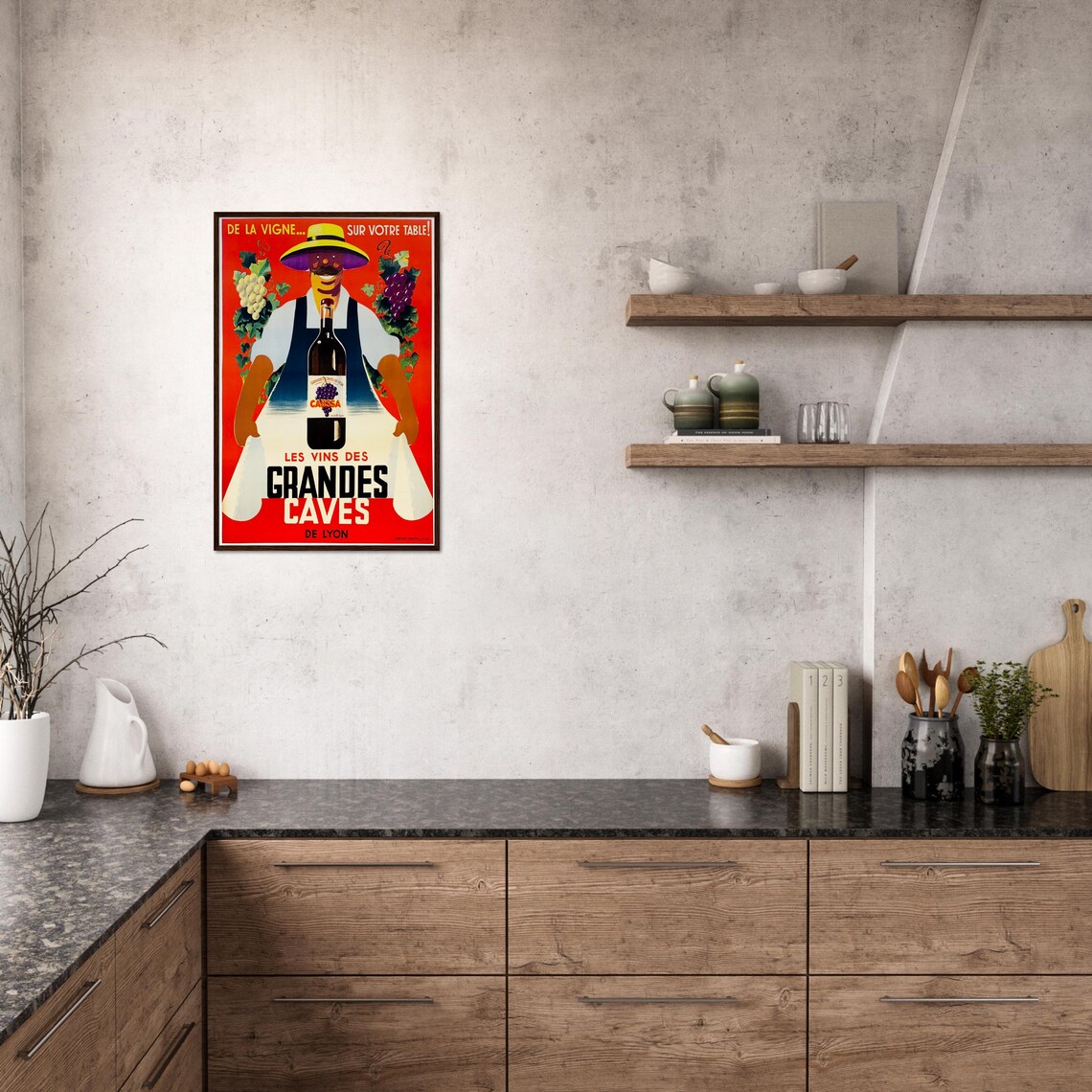 Vintage Wine Retro Advertisement, Kitchen Decor - Image 2