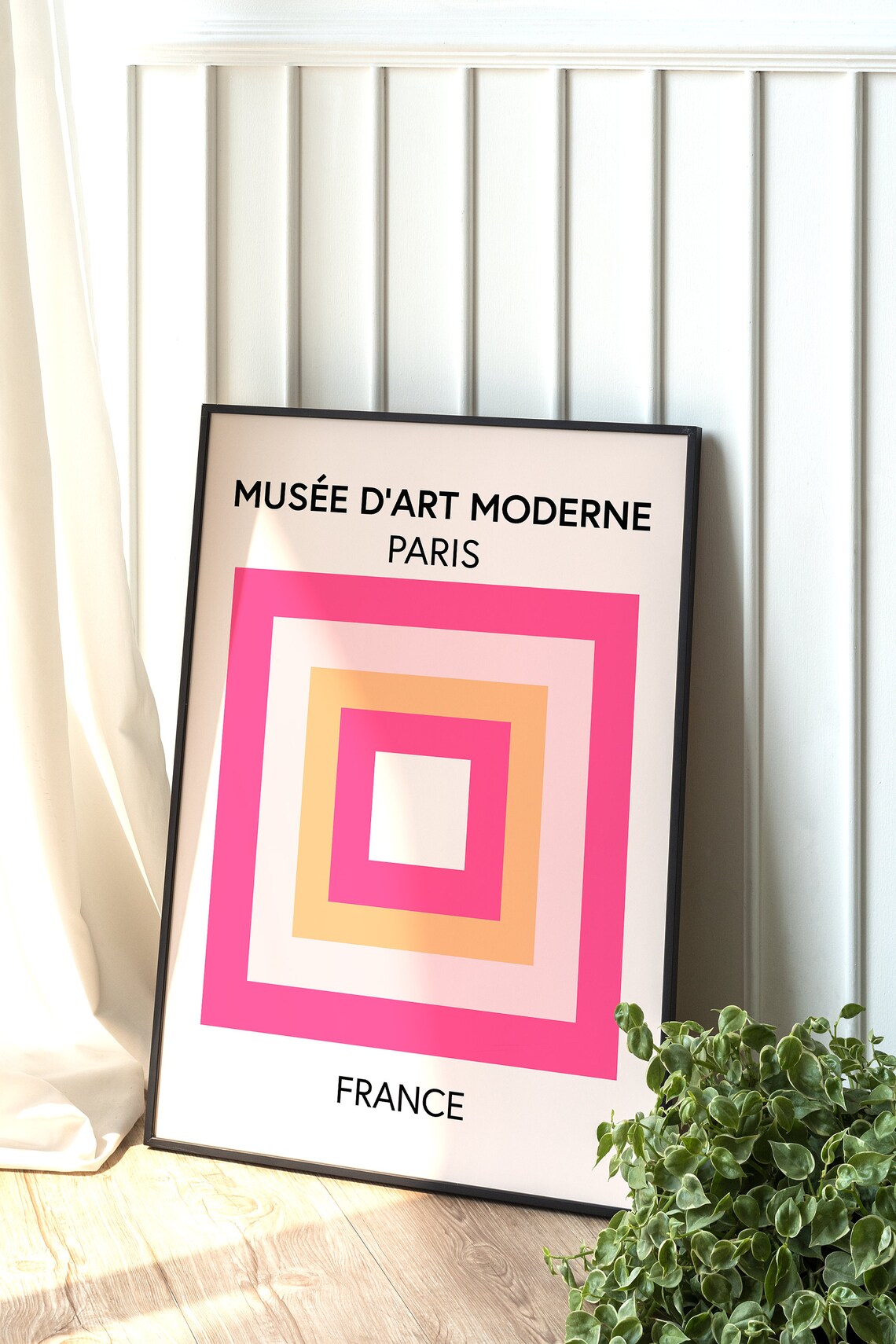 Abstract Art Minimal Geometric Print, Mid-Century Modern - Image 3