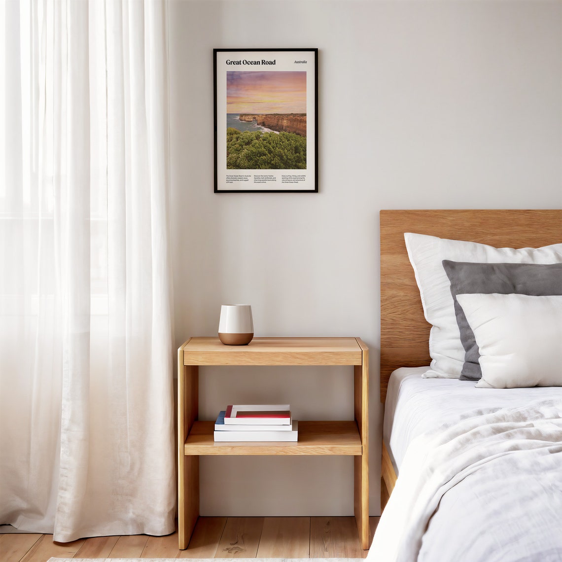 Great Ocean Road Australia Sunset Coastal Cliffs Travel Poster - Image 3