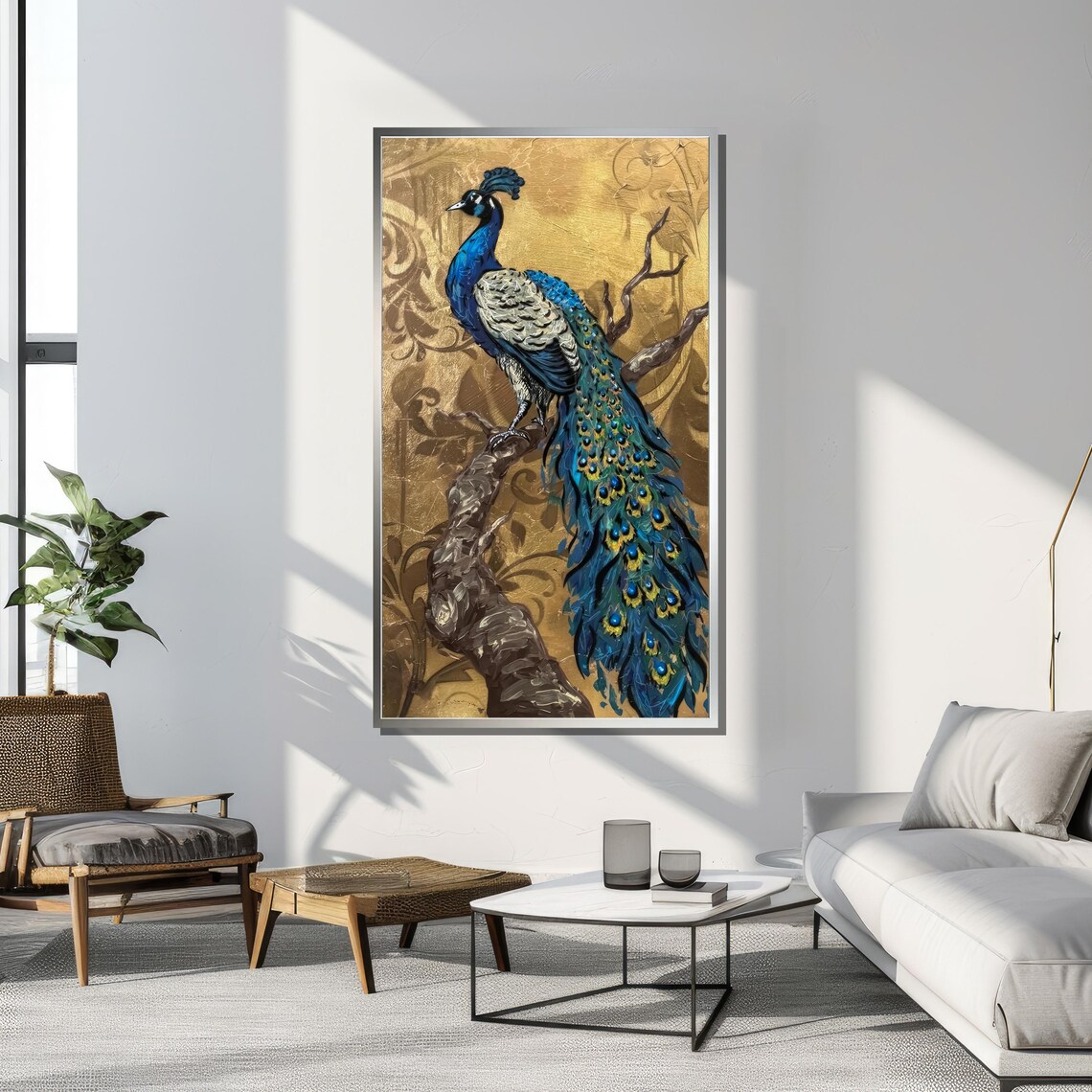 Majestic Peacock, Elegant Realism Decorative Art - Image 4
