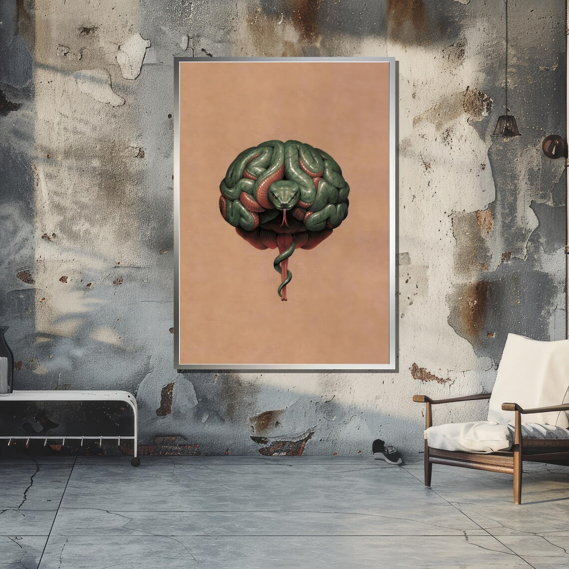 Snake And Brain, Surrealist Symbolic Artwork - Image 5