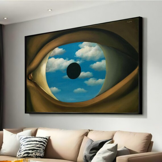 Ren Magritte The False Mirror, Surrealist Eye Decor