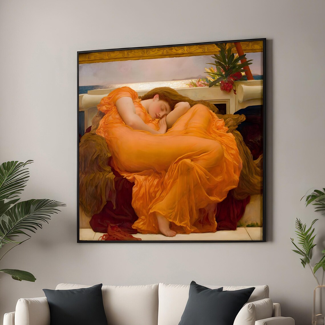 Flaming June By Frederic Leighton, Neoclassical Art Print
