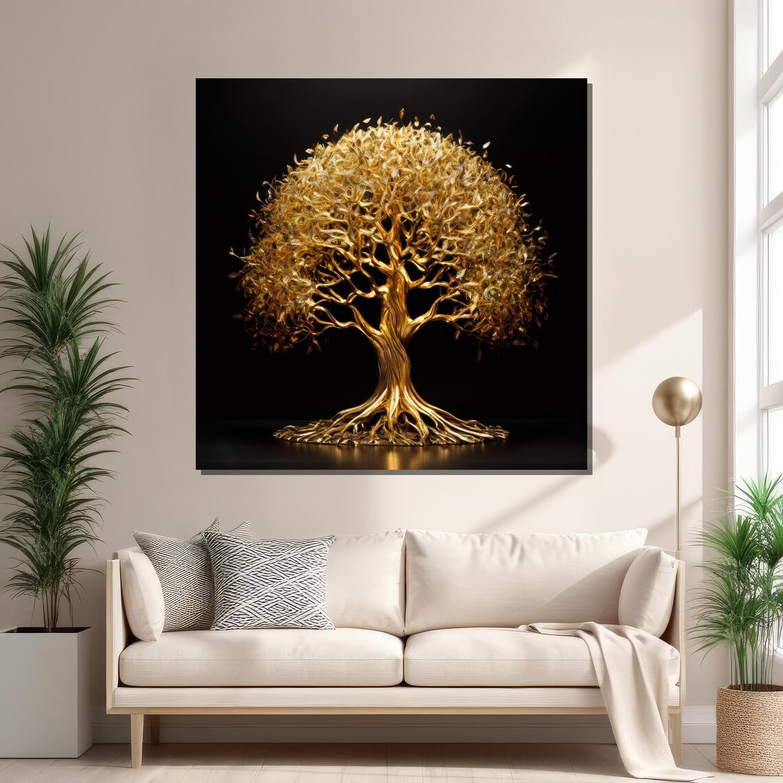 Golden Tree Of Life Wall Art Print - Image 2