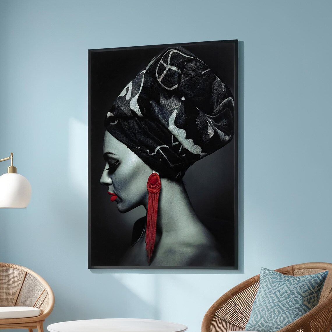 Earring Portrait, Modern Fashion Art Print