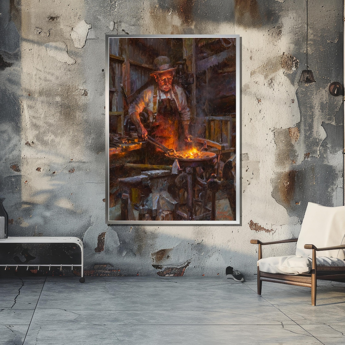 Blacksmith At Work, Traditional Forge Scene - Image 5