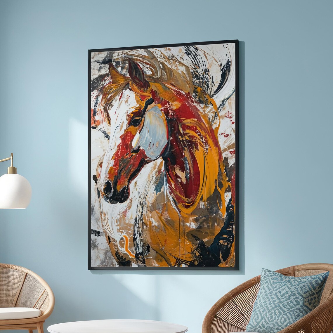Abstract Horse Art Print, Modern Expressionist Decor