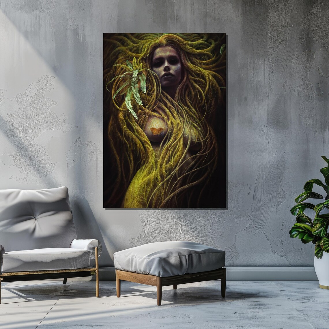 Nature Spirit Fantasy, Female Figure Entwined With Vines - Image 2