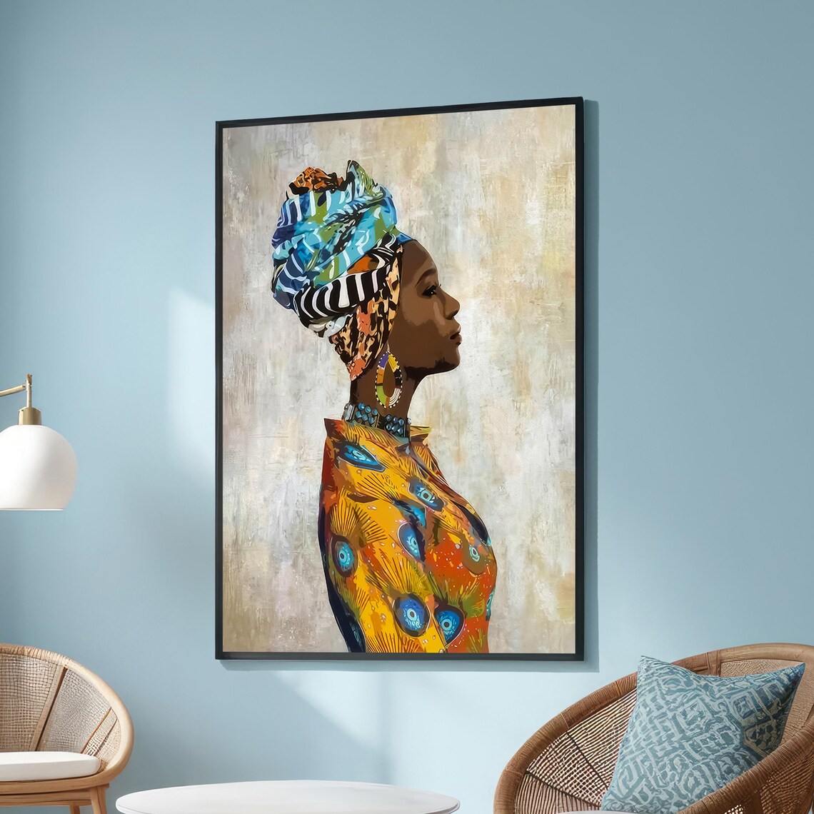 Regal African Woman, Modern Cultural Portrait