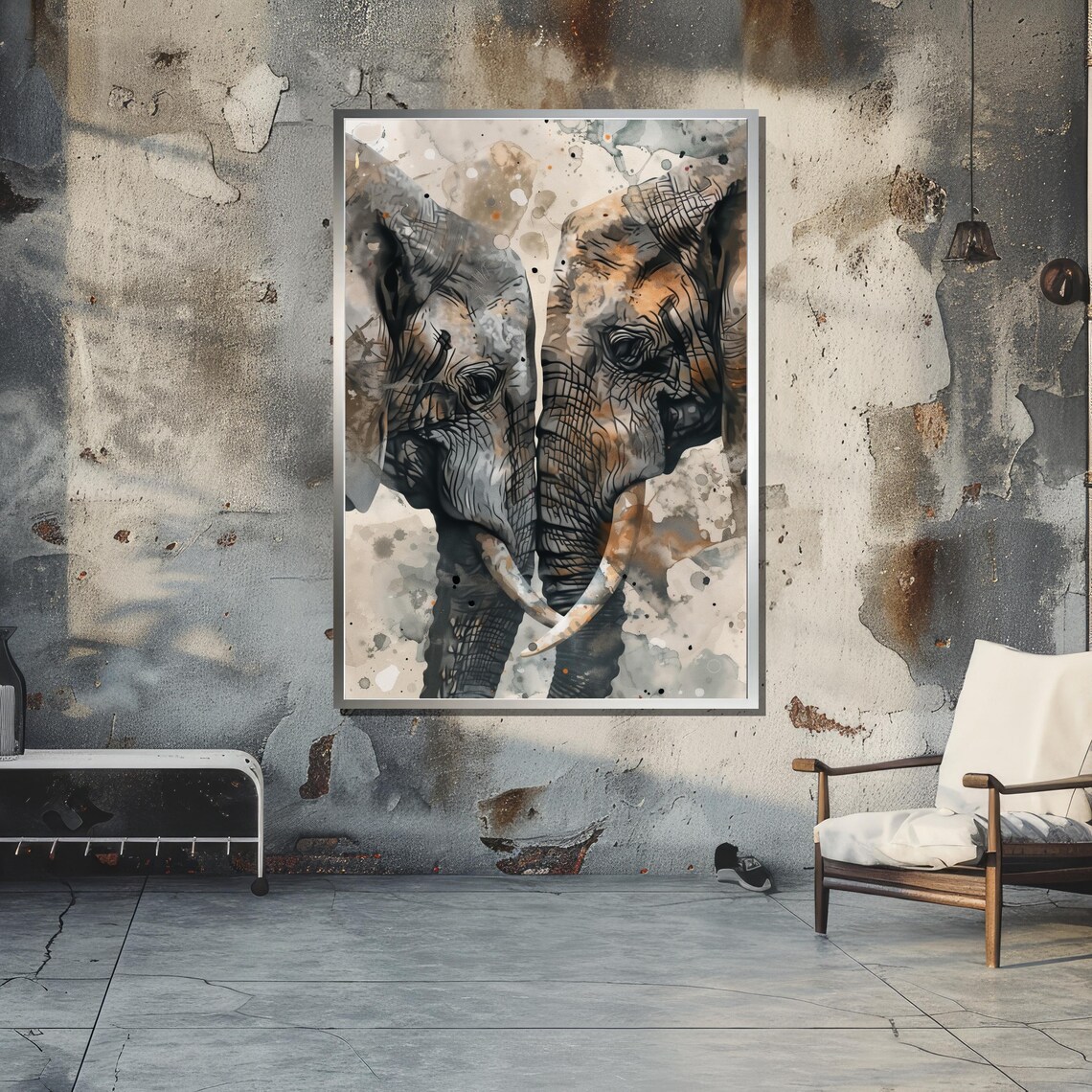 Elephant Love Watercolor Art Print, African Wildlife - Image 5